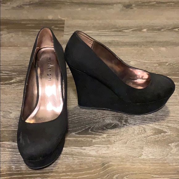 Madden Girl Shoes - Madden girl black wedges